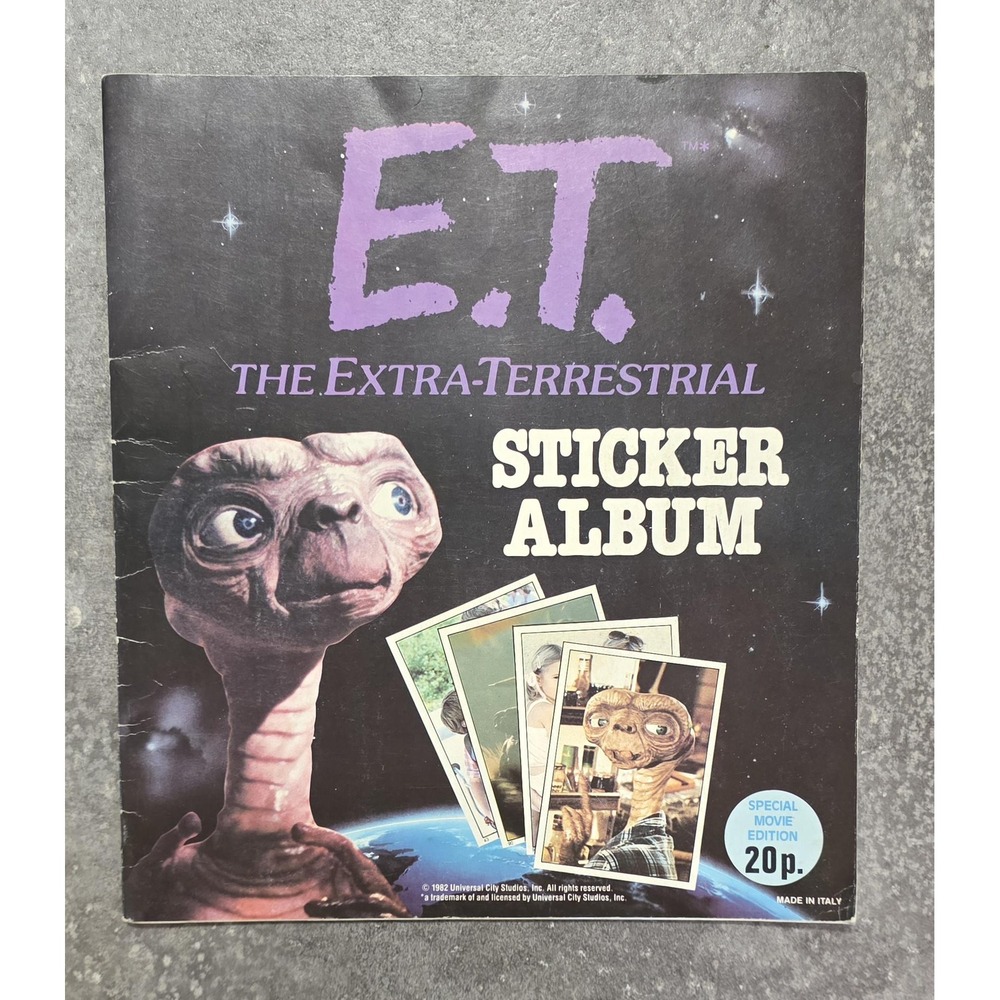 Vintage 1982 E.T. Sticker Album COMPLETE